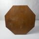 Table d'appoint design scandinave teck et acier chromé vintage
