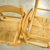 Set of four original oak dining chairs, model J39, by Børge Mogensen for F.D.B. Mobler, Denmark 1960