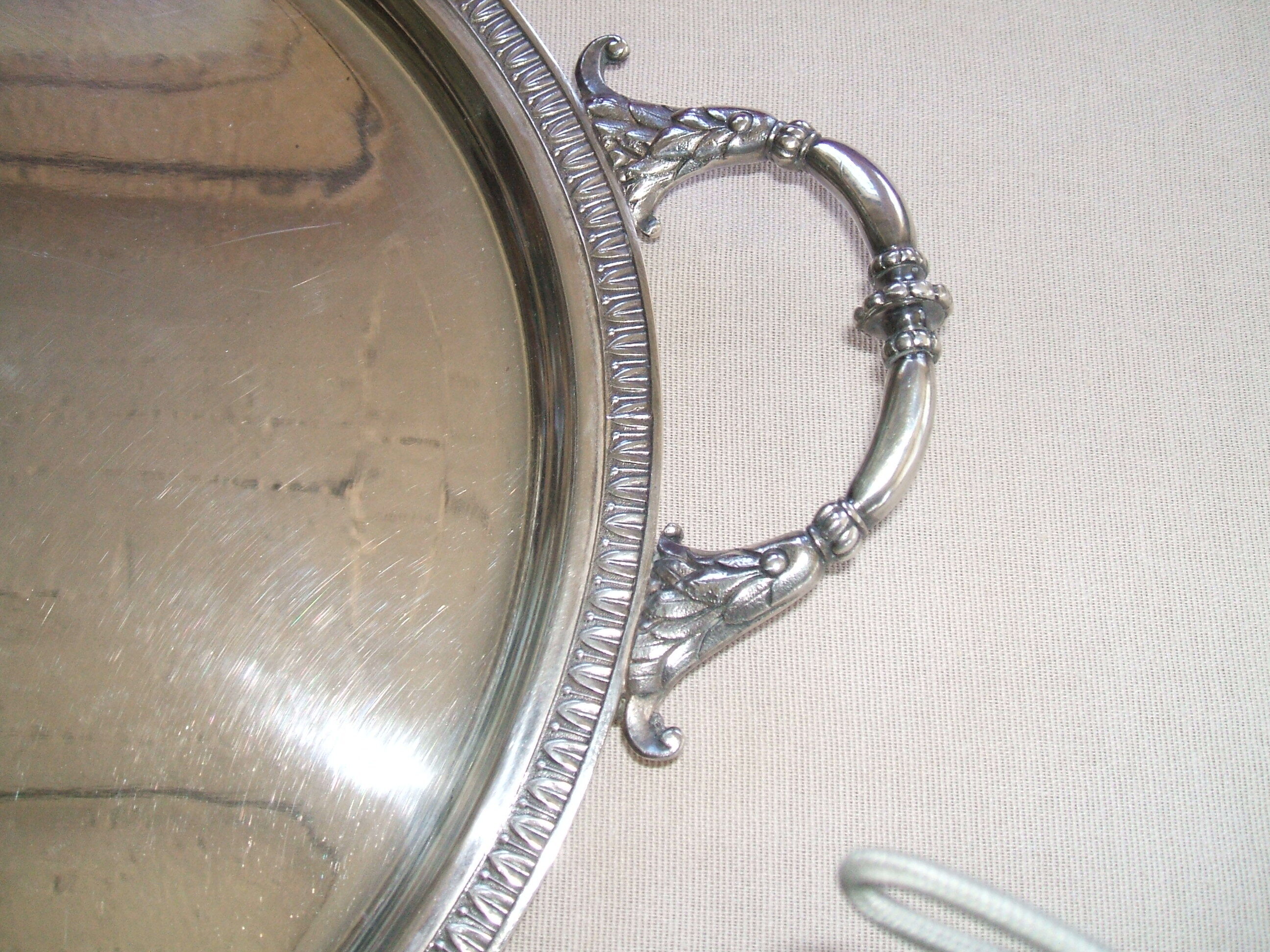 Louis XVI style silver metal TRAY