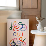 Wall poster Yes multicolor lines 30cm*40cm