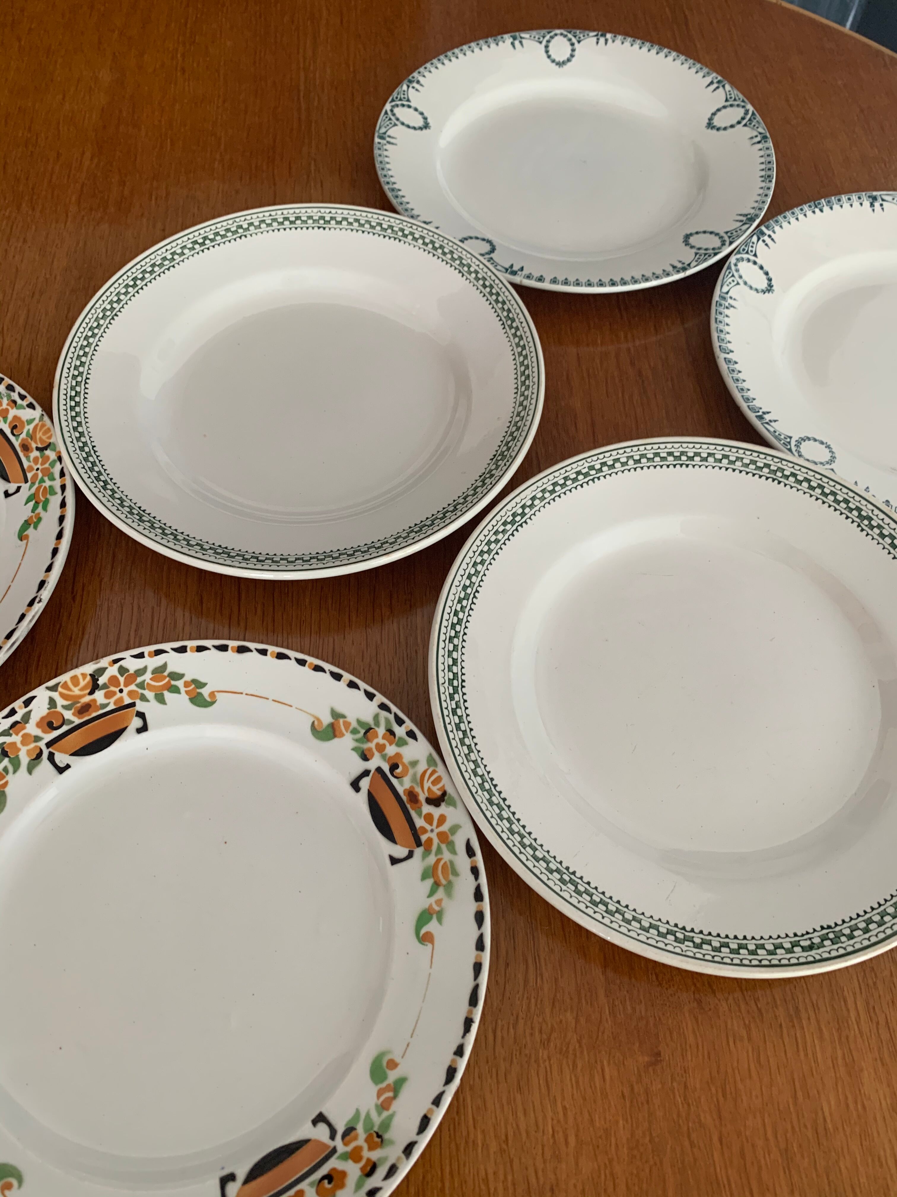 6 flat plates Iron Earth mismatched