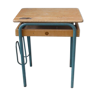 Bureau table en bois pour enfants, Mobilier scolaire Delagrave vintage 1960/70