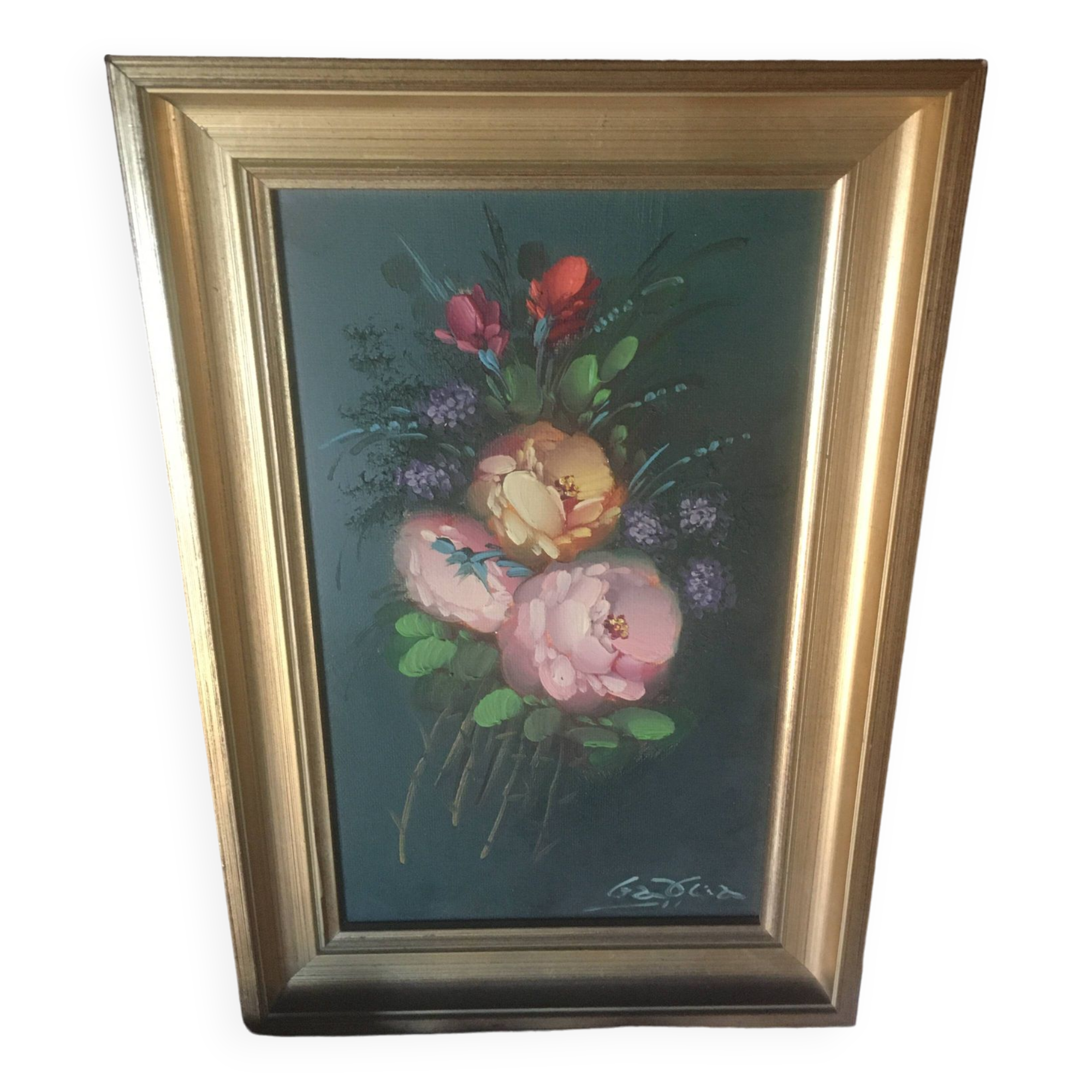 Oil painting bouquet of flowers