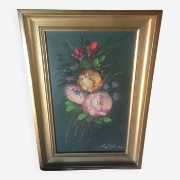 Oil painting bouquet of flowers