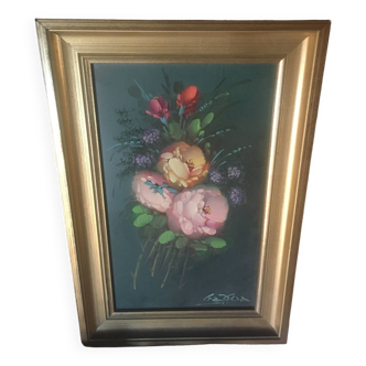 Oil painting bouquet of flowers