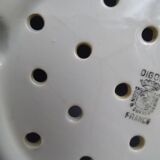 Digoin white earthenware strawberry drain plate - circa 1950 - Vintage