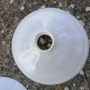 White opaline lampshade from the 1940s