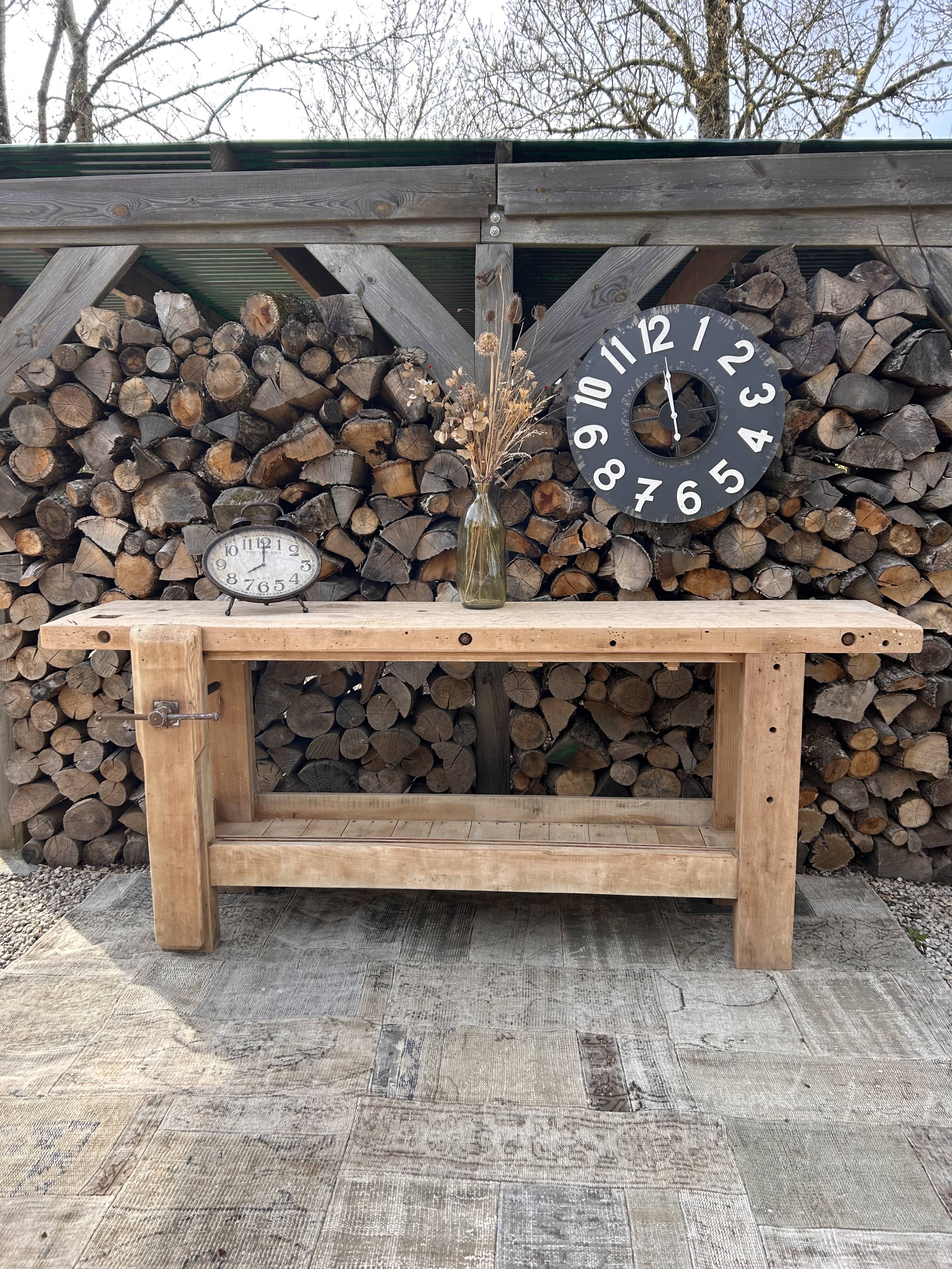 Renovated carpenter's workbench