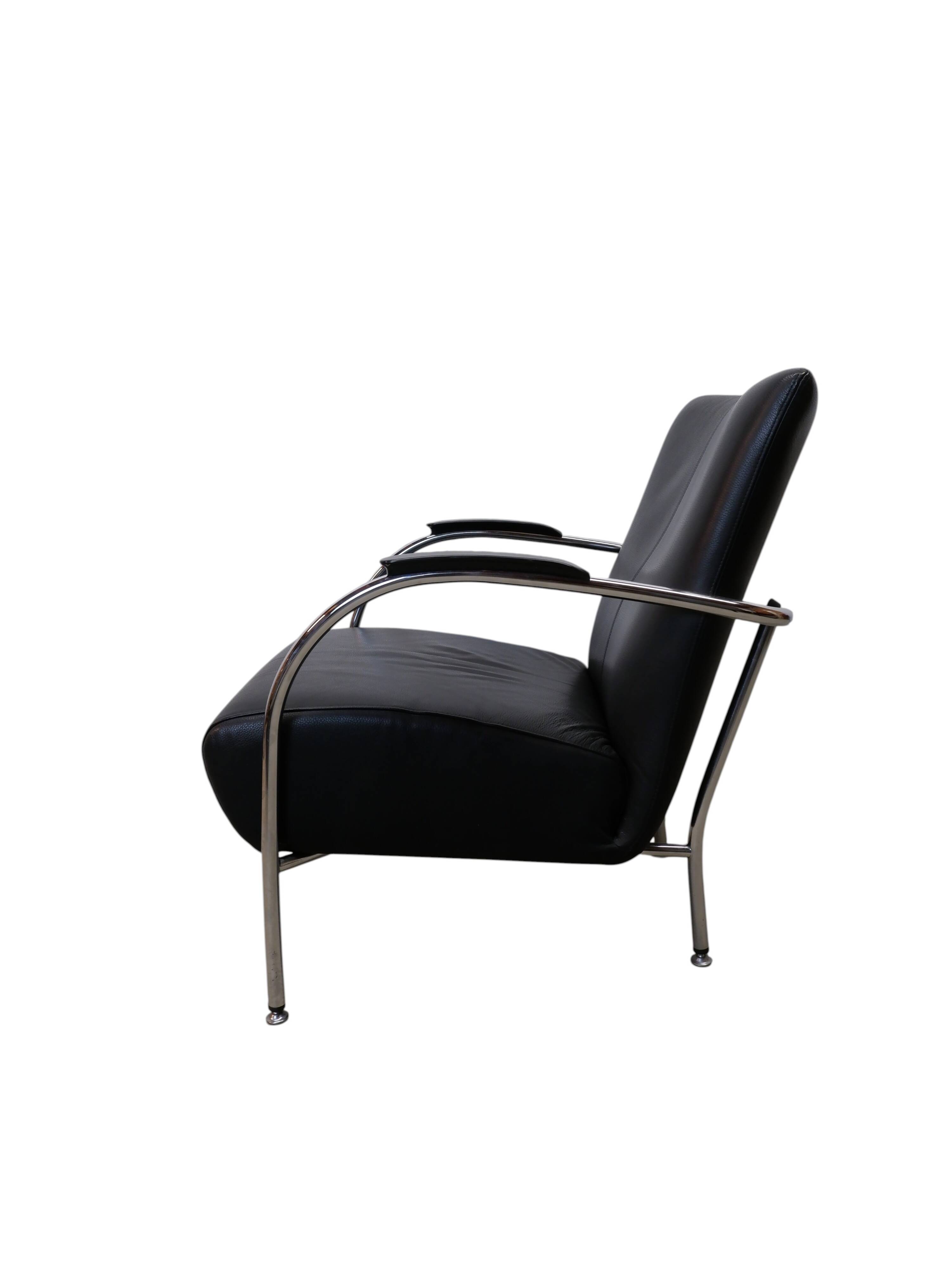 Montis black leather armchair, Holland