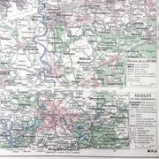 Old map of Germany 43x43cm from 1950