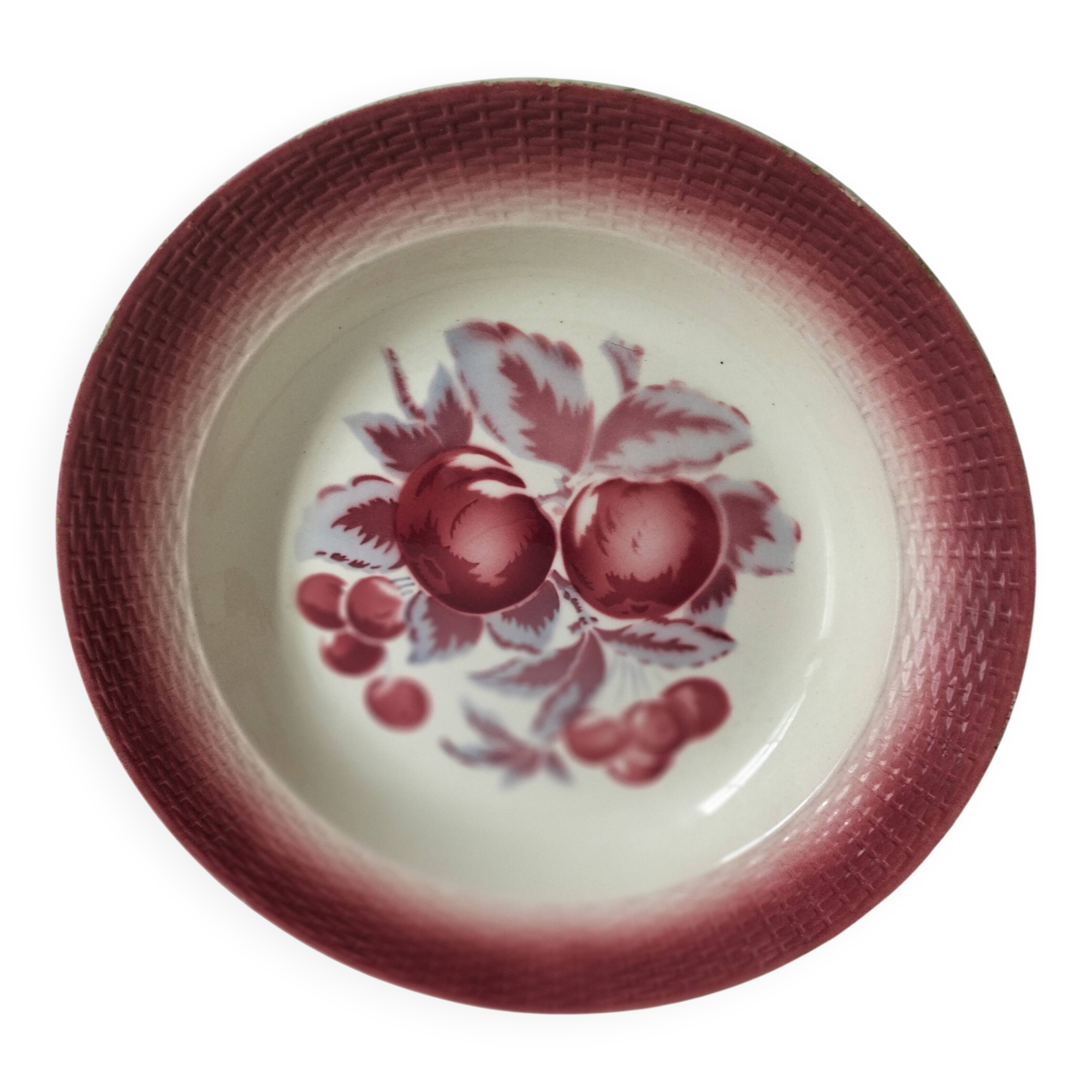 Vintage K&G Lunéville platter – “Red Fruits” design – 1930s/40s