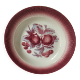 Plat ancien K&G Lunéville – décor “Fruits rouges” – Années 1930/40