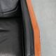 Set of  two black leather Art Deco design armchairs