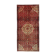 Red cream floral design runner rug long handmade oriental wool carpet 130x273cm