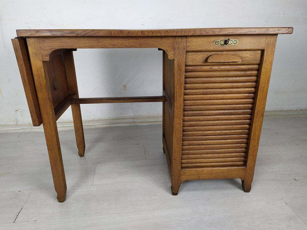 Oak industrial desk, 1930s