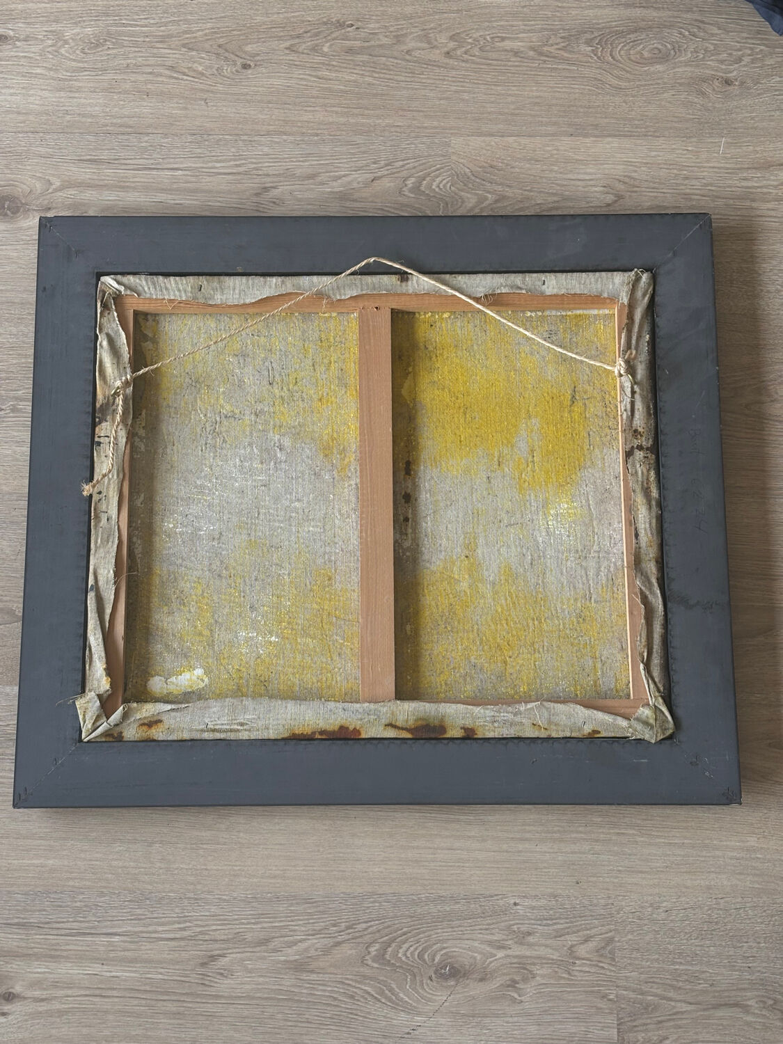 Still life painting, grapes and figs, oil on canvas.