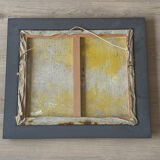 Still life painting, grapes and figs, oil on canvas.