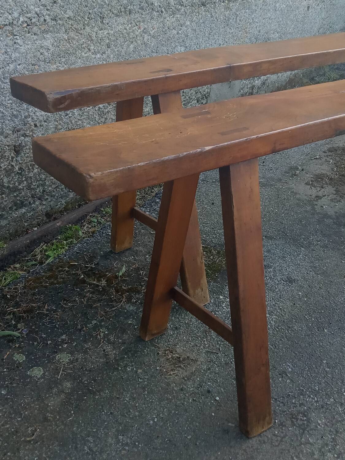 Pair of farm benches 183 cm