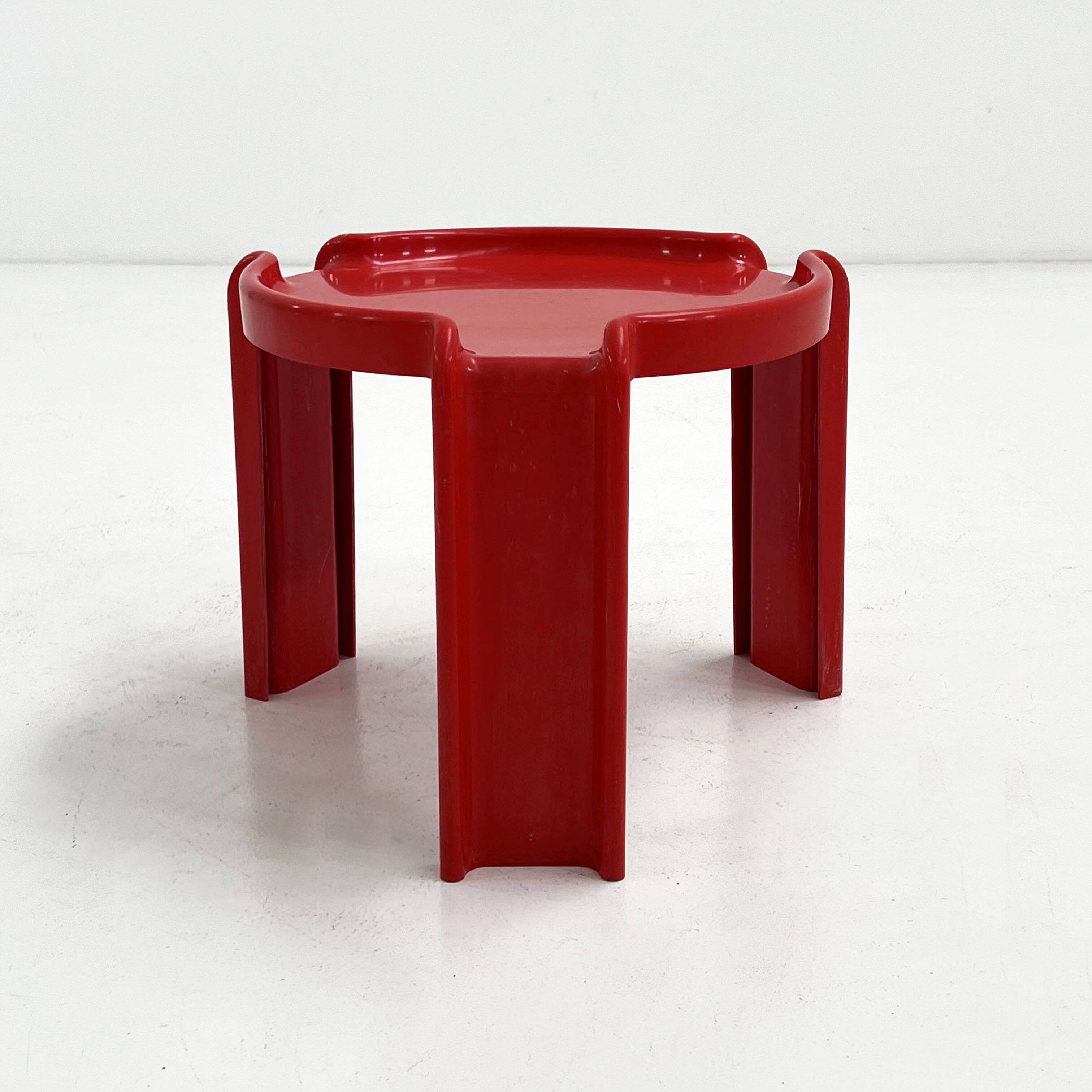 Red side table by Giotto Stoppino for Kartell, 1970