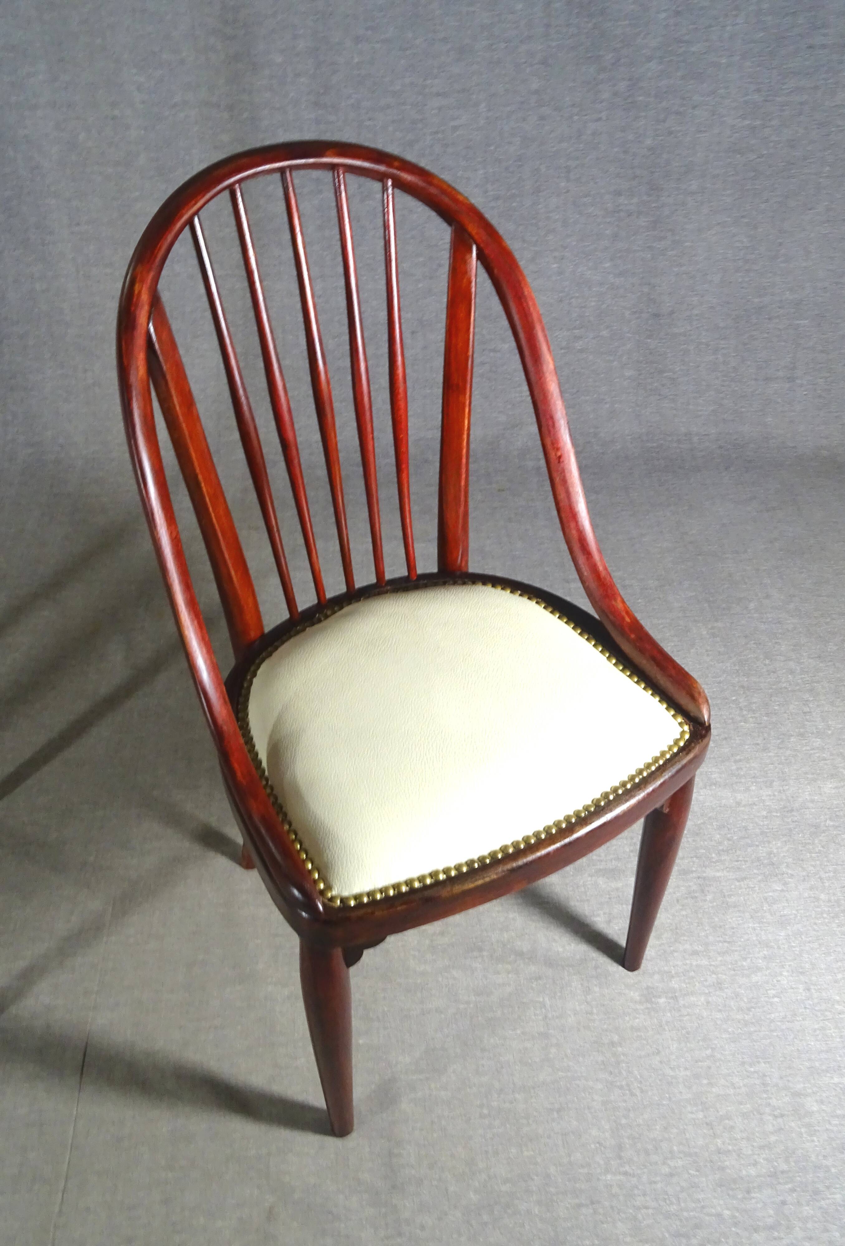 Deux chaises Thonet N ° A846 - Otto Prutscher - 1925 -Assises cuir -