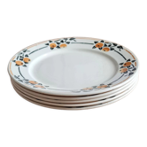 Service of 5 tiled dessert plates
