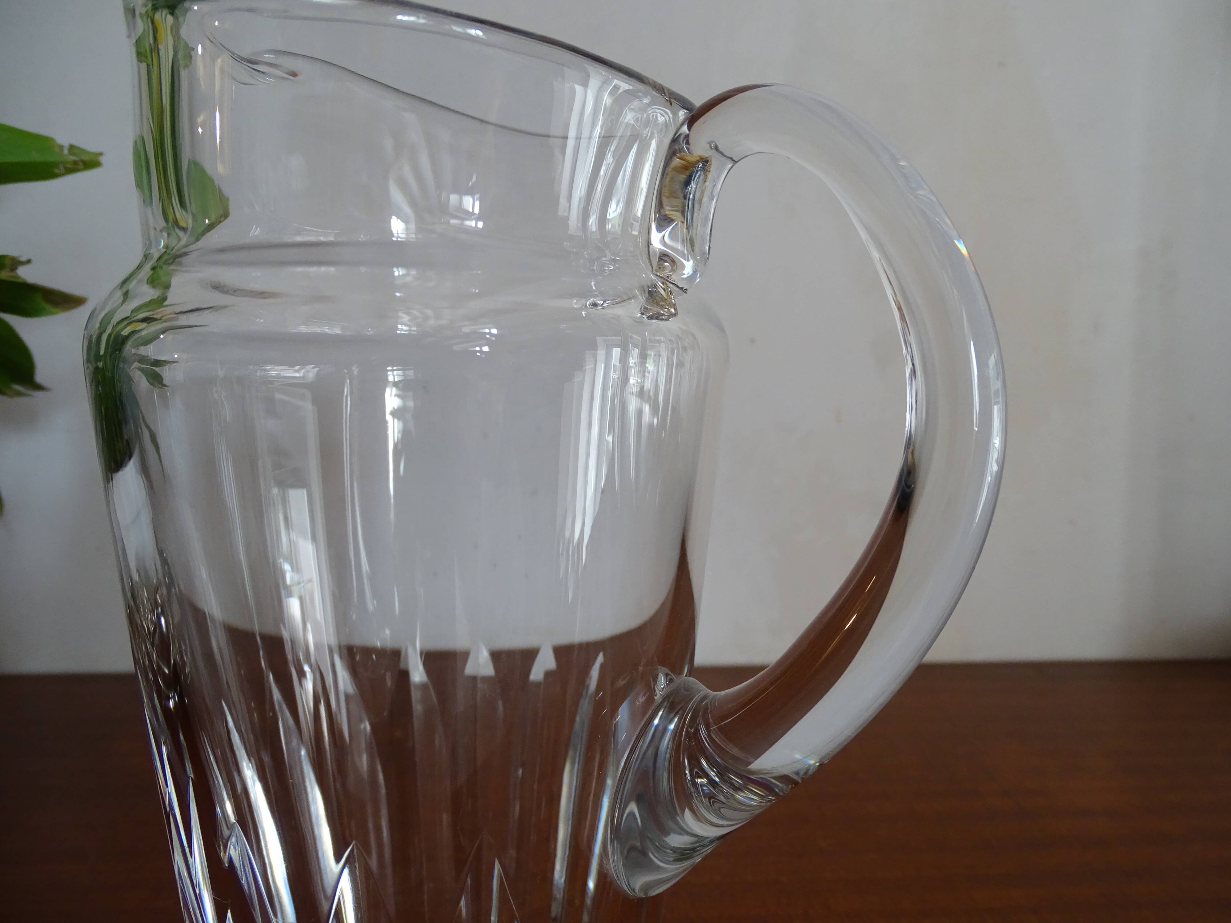 Crystal water broc Baccarat - model cote d'azur - Signed