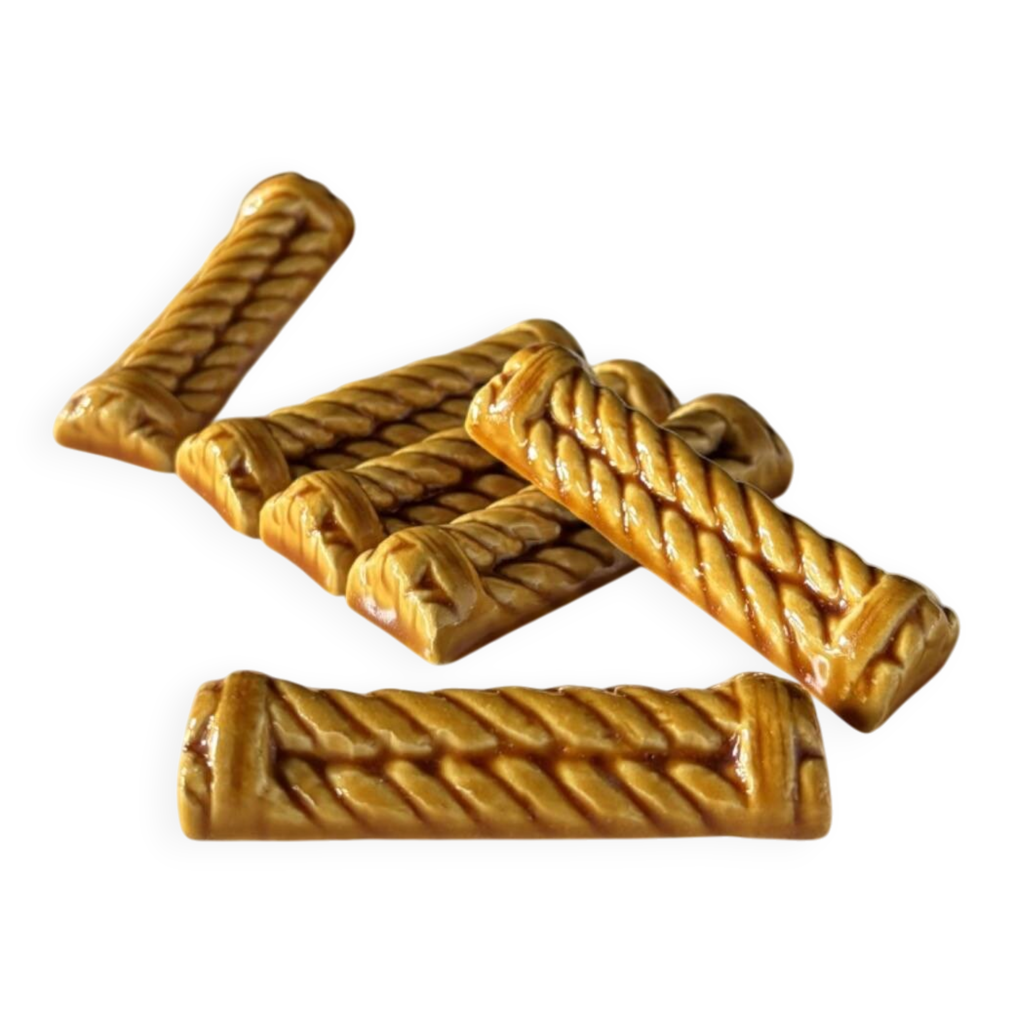 Woven ceramic knife holder