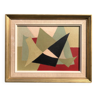 Abstract painting on panel