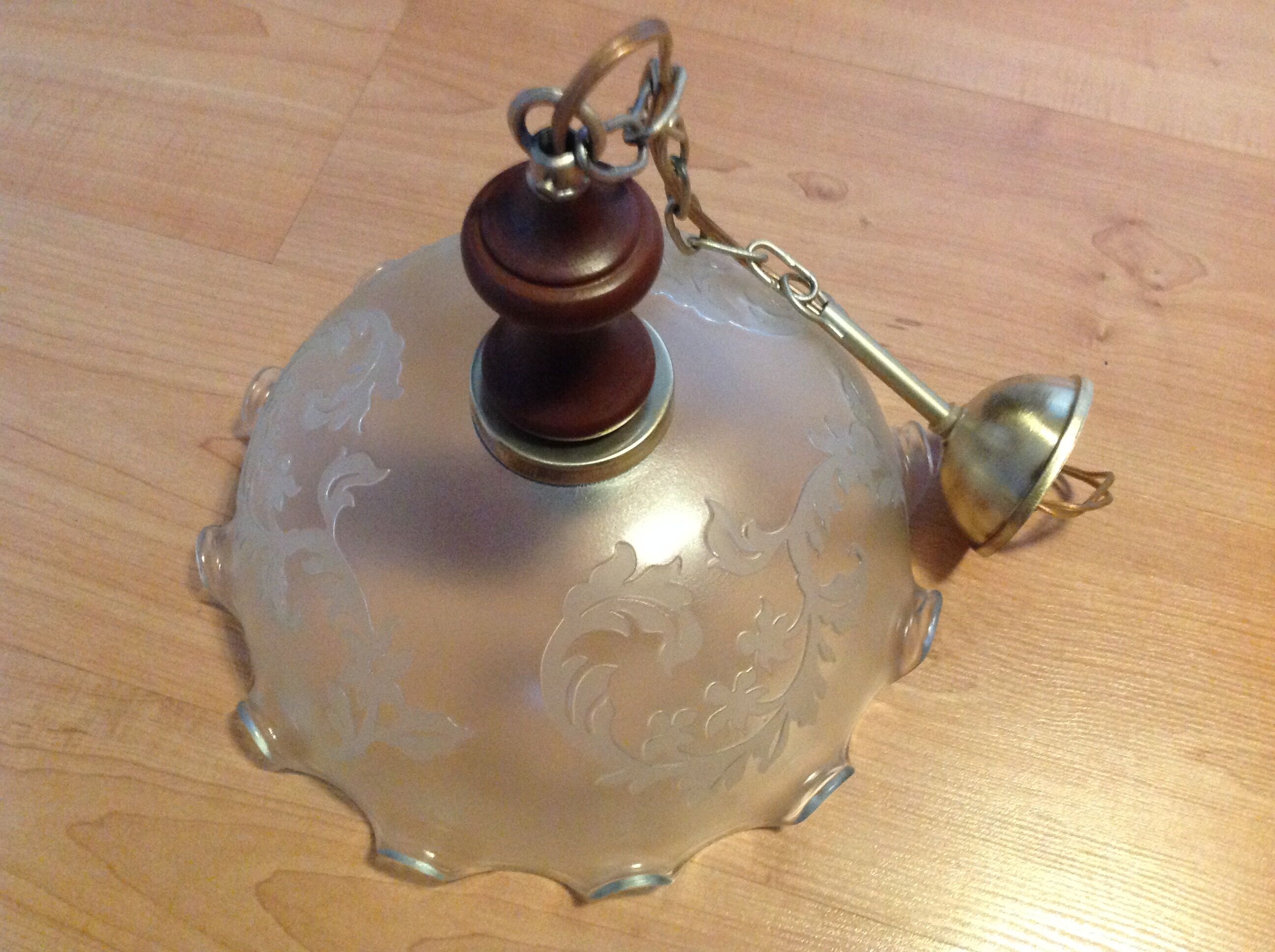 Art deco art style depoli glass hanging