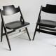 Wooden folding chairs SE18 by Egon Eiermann for Wilde & Spieth, Germany 1952.