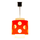 Space Age Hanging Lamp in Orange and White Polycarbonate, 1970s