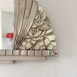 Art deco patinated mirror 95x44cm