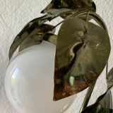 Vintage gilded metal sheet lamp