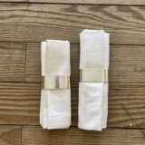 Silver metal towel ring "Madame" - "Sir"