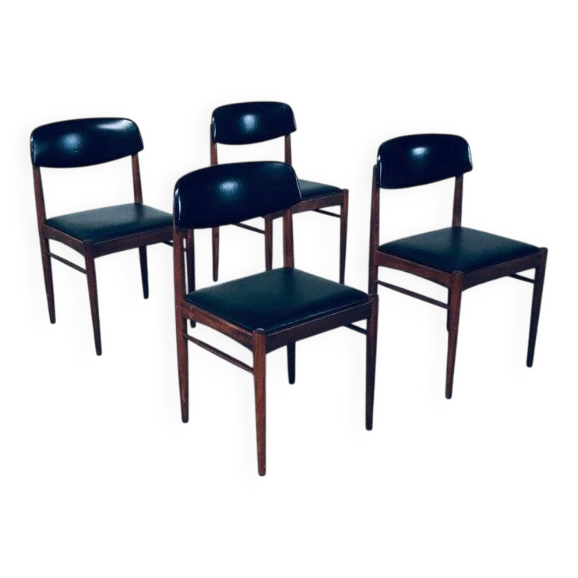 Mid-Century Dutch Design Dining Chairs, 1960s, Set of 4