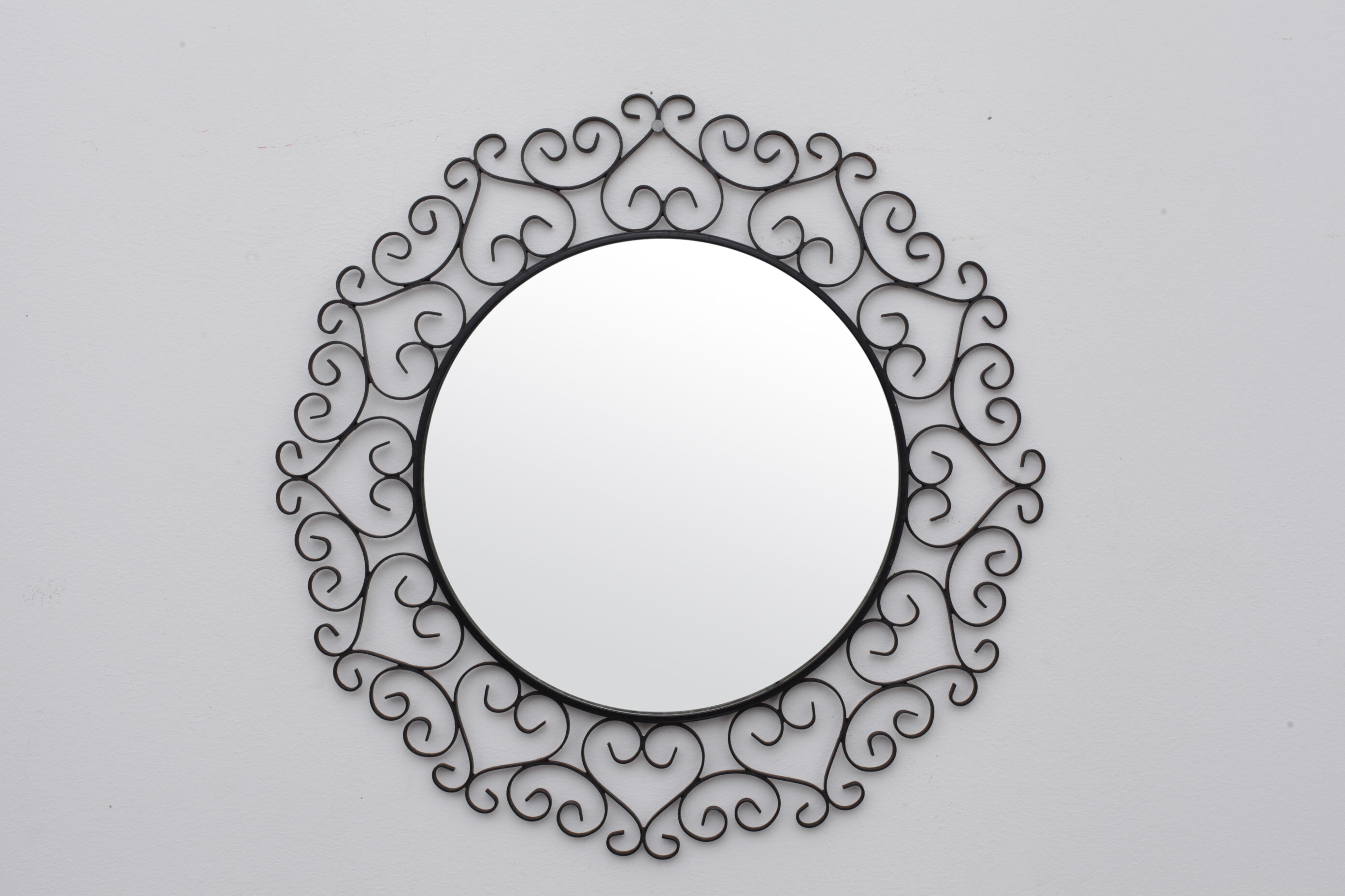 Miroir Chaty Vallauris en fer forgé 48cm