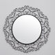 Miroir Chaty Vallauris en fer forgé 48cm