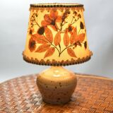 Signed pyrite stoneware lamp