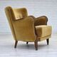 1960s, Danish armchair, furniture velour, beech wood, original.
