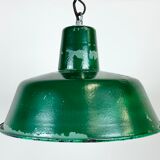 Green Industrial Factory Pendant Lamp, 1960s