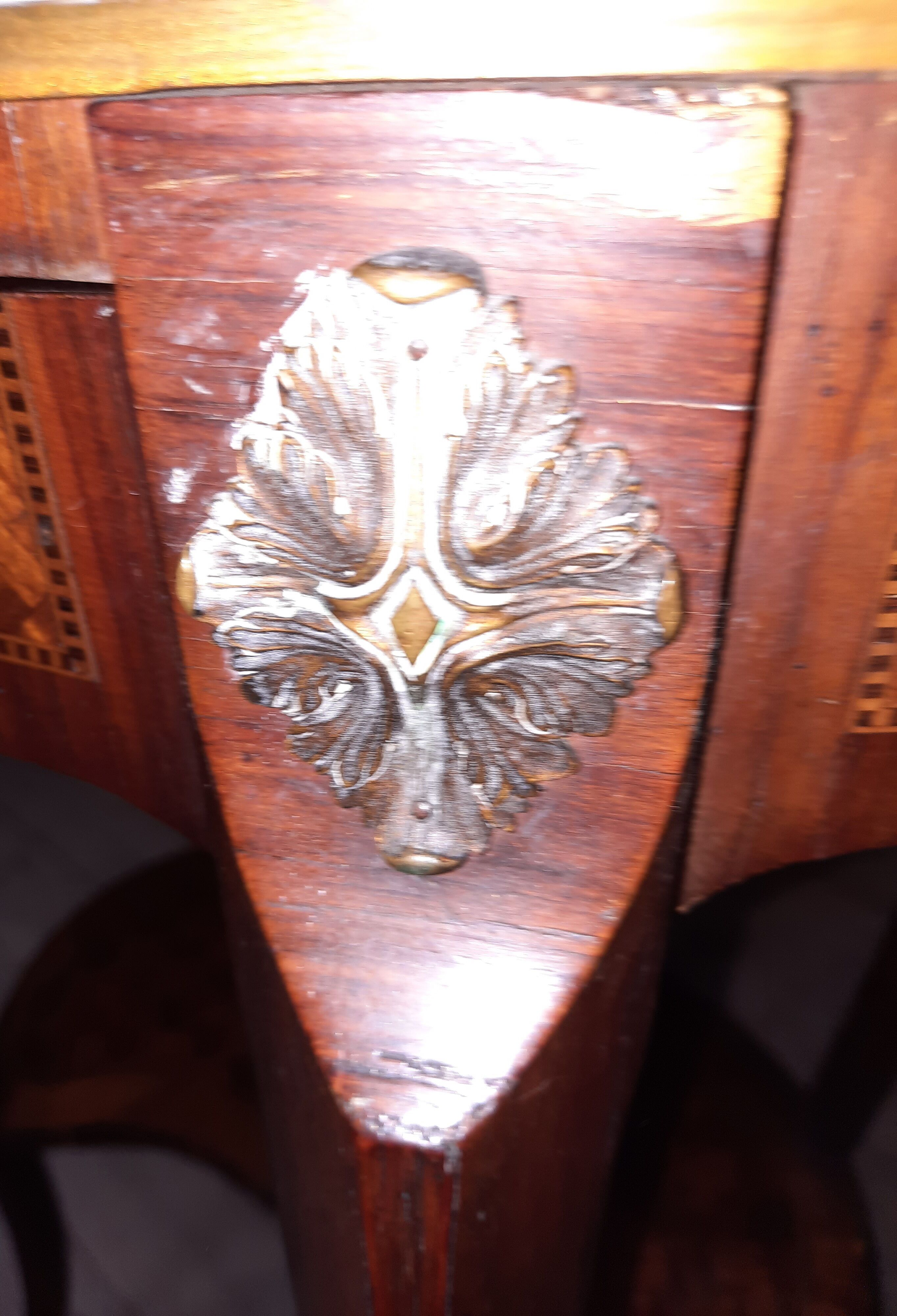 Marquetry living room table