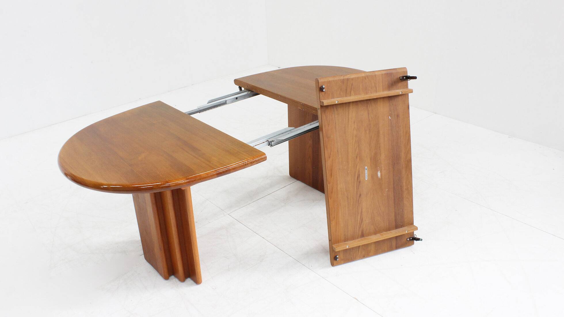 Vintage Danish oval dining table solid teak 1960s Burchardt-Nielsen Møbelfabrik