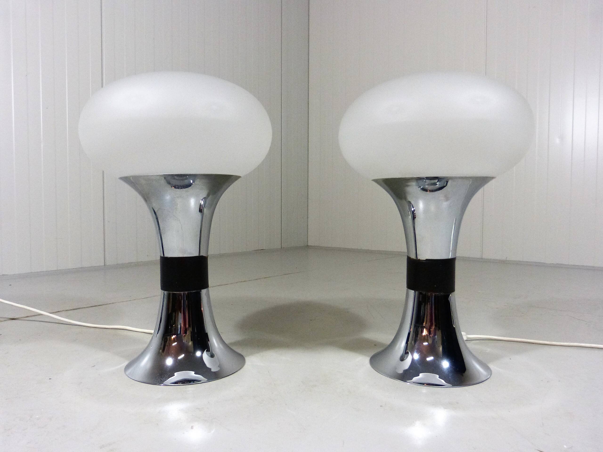 Set of 2 large Space Age table lamps 1960's