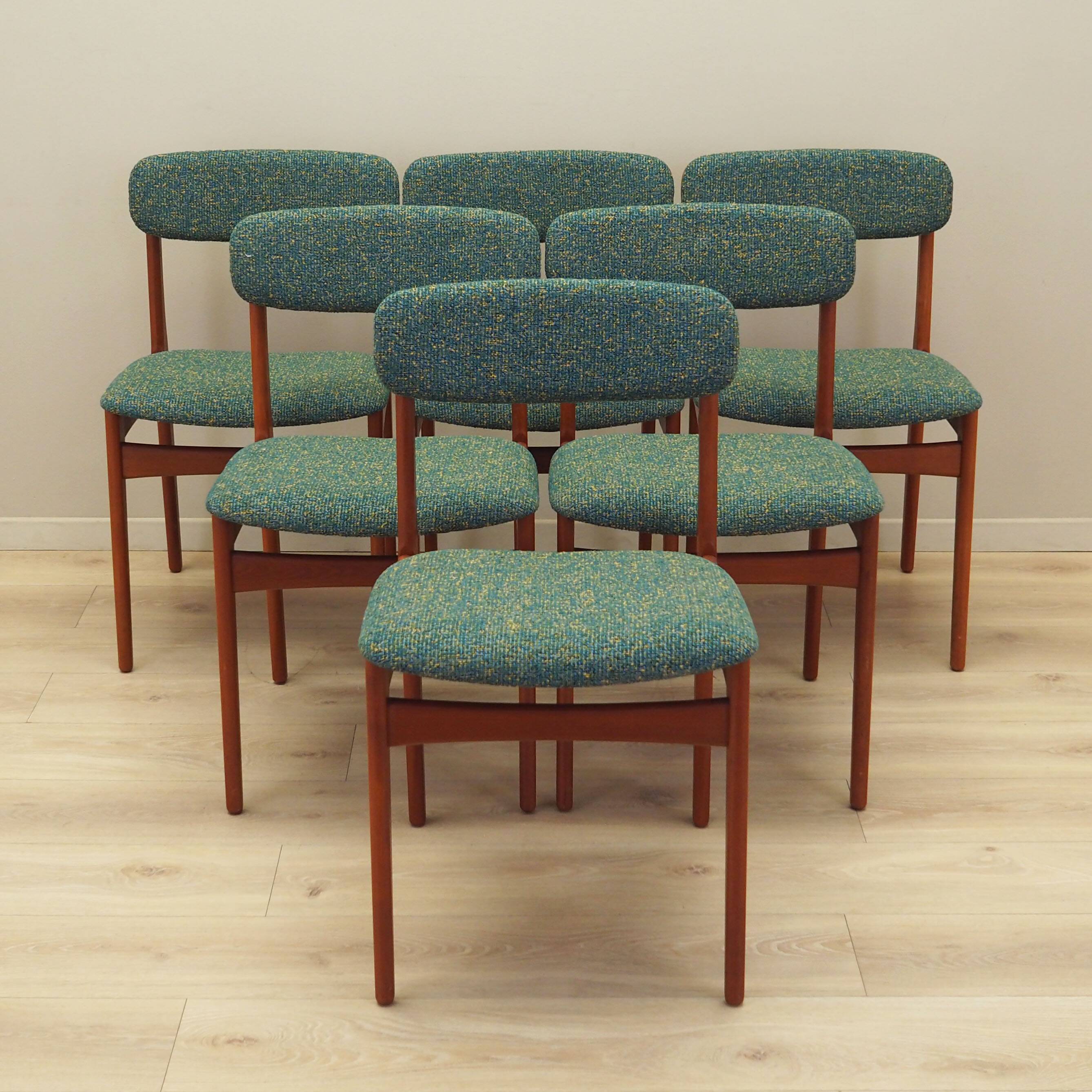 Set of six teak chairs, Danish design,  N. & K. Bundgaard Rasmussen
