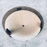 Mid-Century Modern Dutch Wenge & Smoke Glass Coffee Table, Netherlands, 1960s