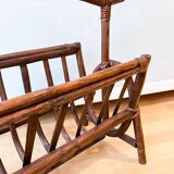 Rattan magazine rack