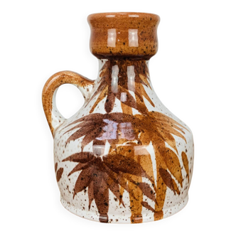 West Germany palm tree vase, vintage ceramic