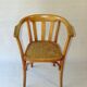 Fauteuil de bureau, bois blond, vers 1930, assise bois