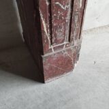 Old Louis XV red marble fireplace