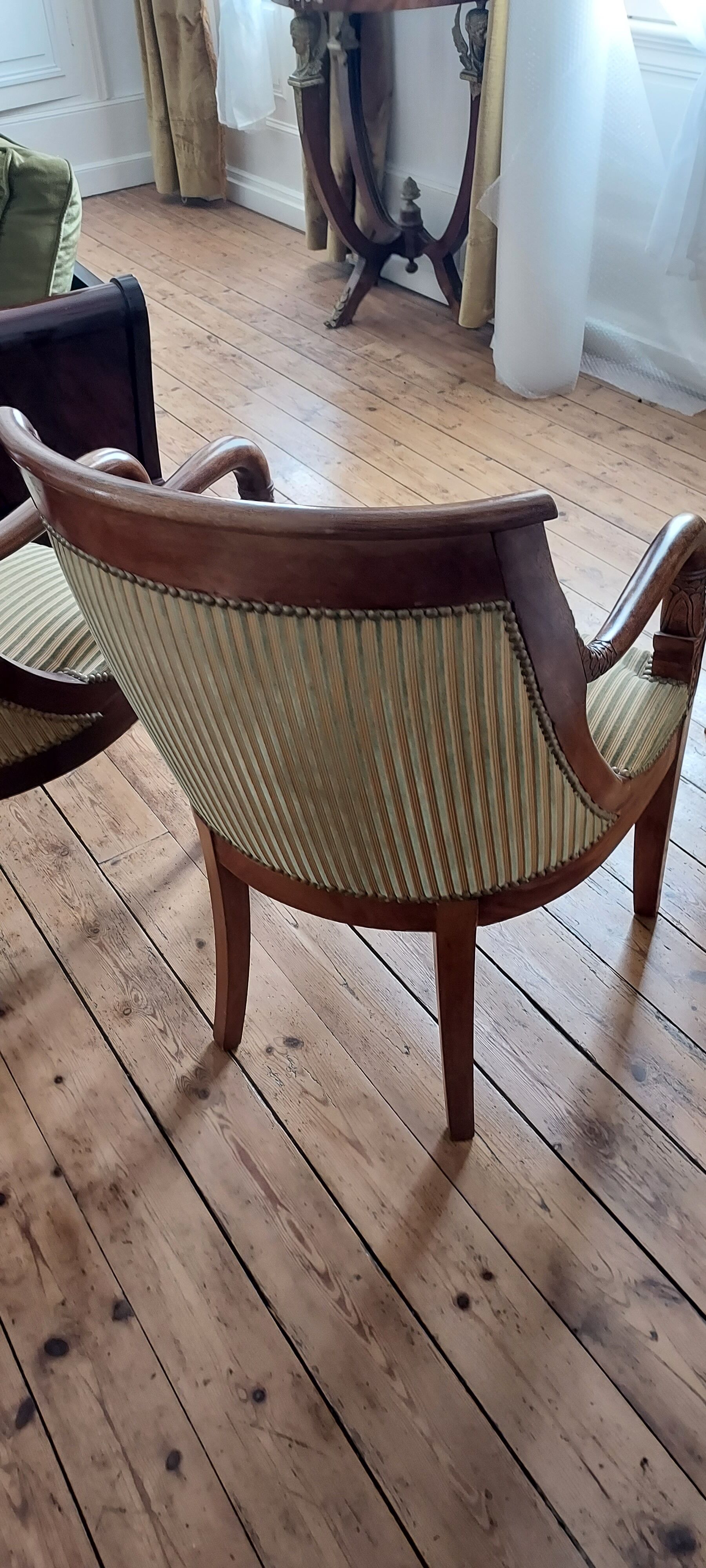 Pair of armchairs style Empire period 19th century